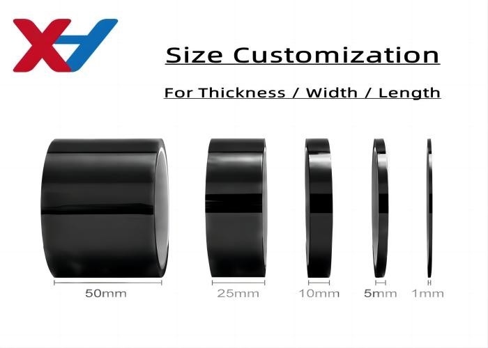 500mm Width Black Polyimide Adhesive Tape High Temperature Resistant