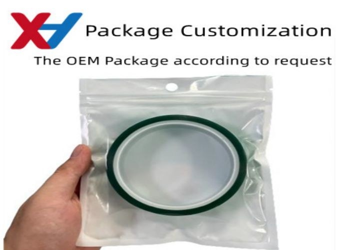 Green 0.05mm Polyester Adhesive Tape Silicone For Powder Coating