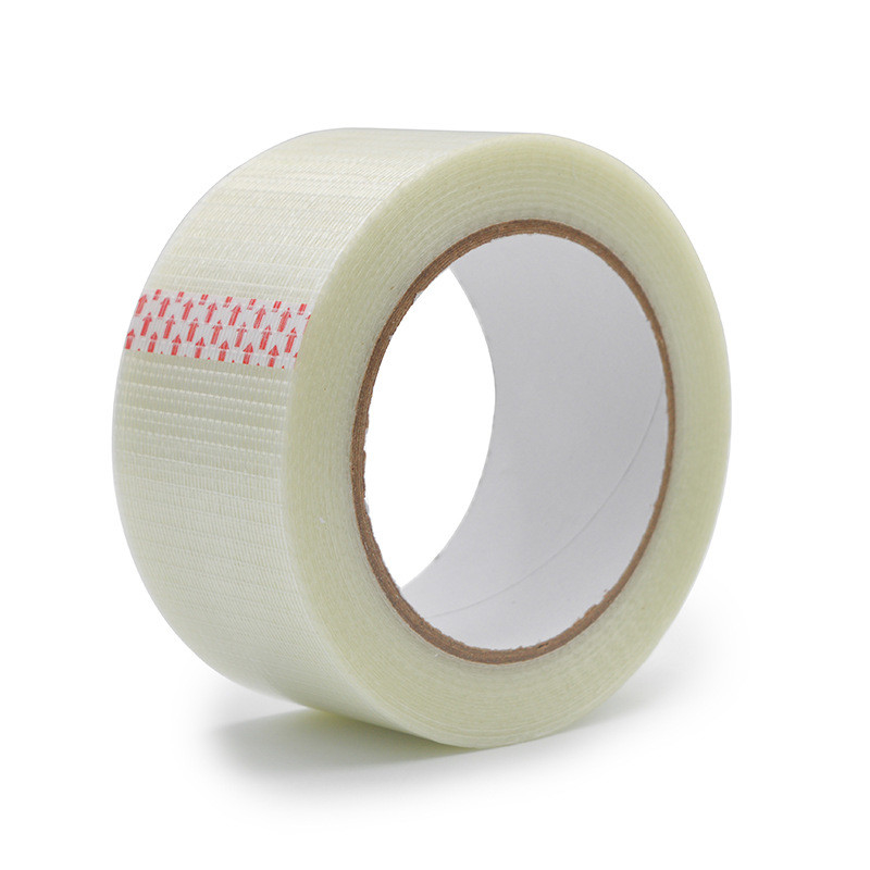5.5mil Packing Adhesive Tape Heavy Duty Cross Filament Tape For Bundling
