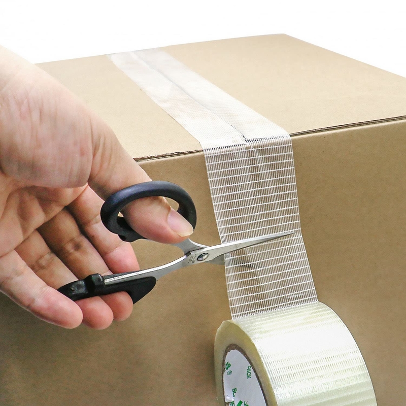 5.5mil Packing Adhesive Tape Heavy Duty Cross Filament Tape For Bundling