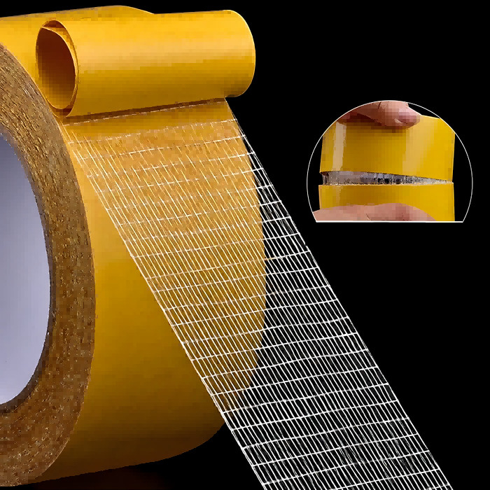 3m Acrylic Double Sided Adhesive Tape Mesh Scrim Filament For Carpet
