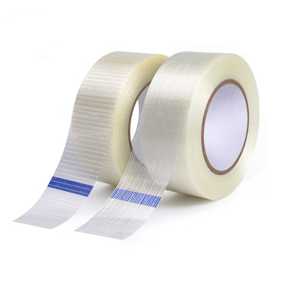 Heavy Duty Waterproof Clear Filament Strapping Tape For Repairs Shipping Packing